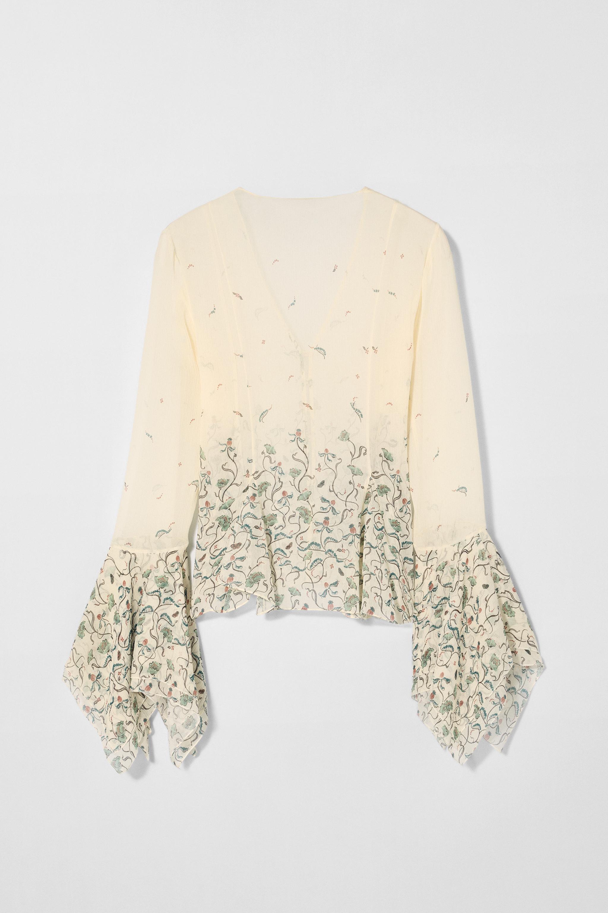 BLOUSE IMPRIMÉE EN SOIE KATE MOSS X ZARA